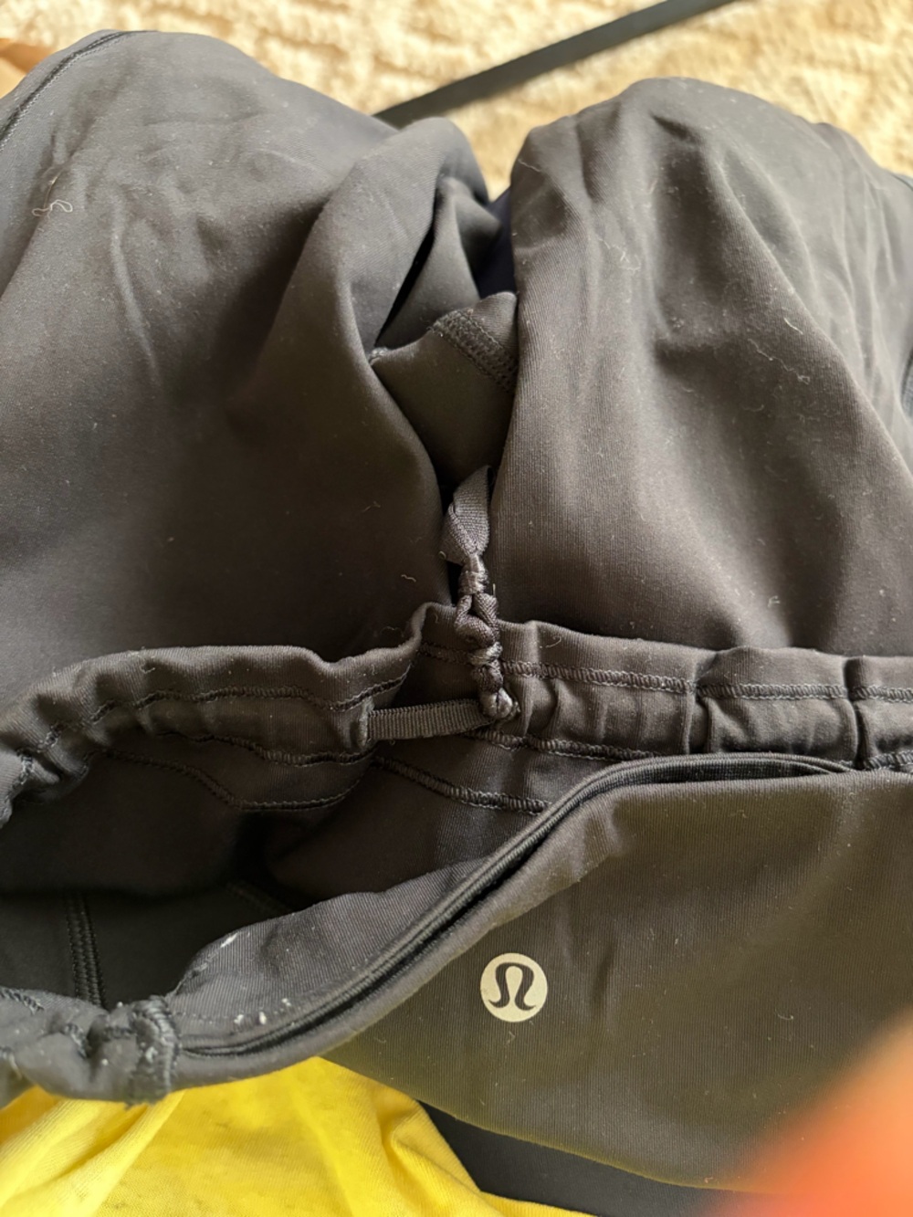 Women’s Black Lululemon Wunder Train Mesh Panel Leggings - Picture 6 of 6